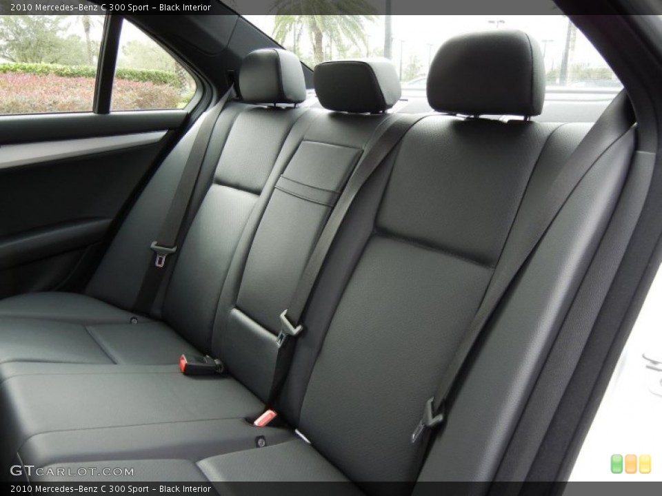 Black Interior Rear Seat for the 2010 Mercedes-Benz C 300 Sport #76465685