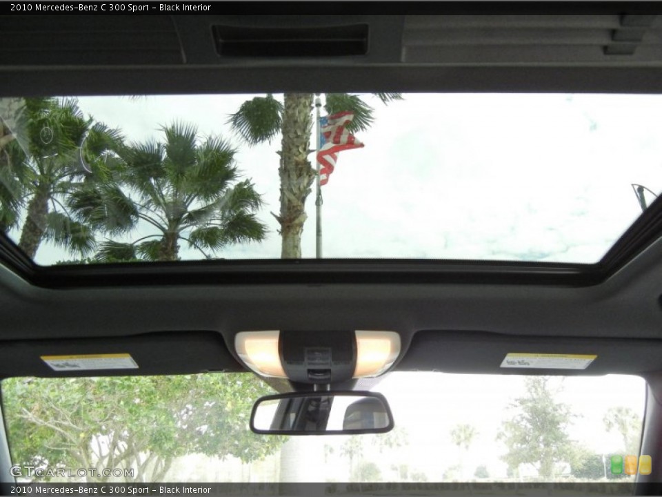 Black Interior Sunroof for the 2010 Mercedes-Benz C 300 Sport #76465733