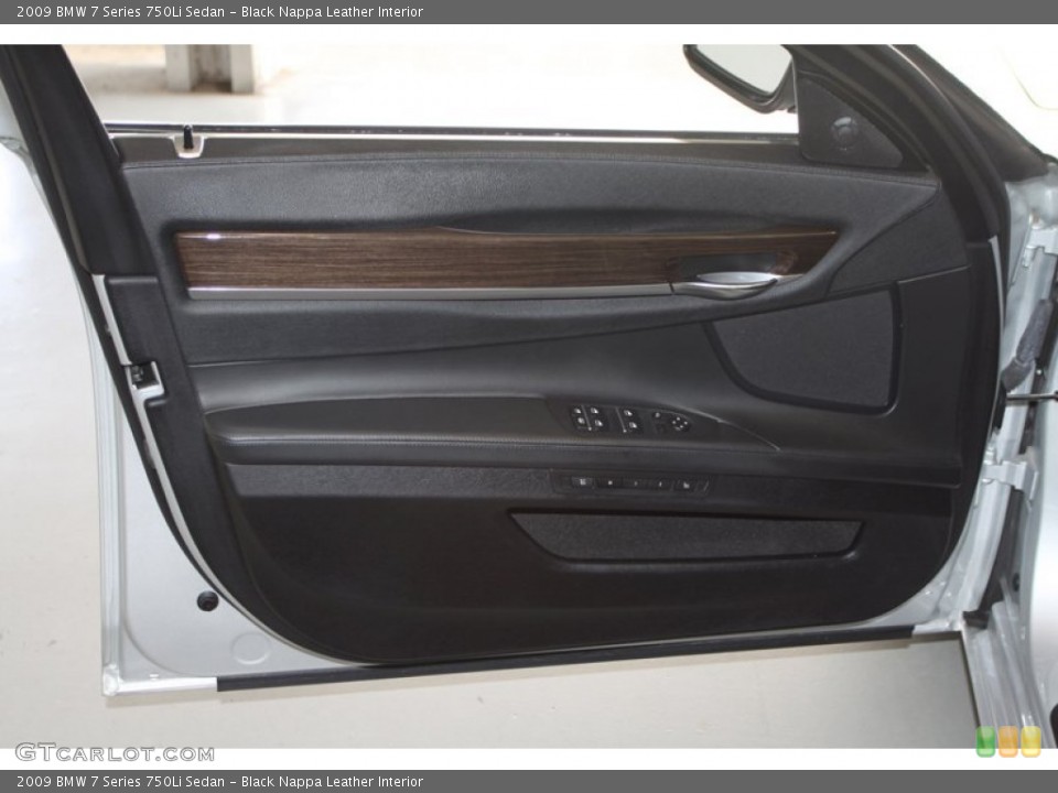 Black Nappa Leather Interior Door Panel for the 2009 BMW 7 Series 750Li Sedan #76465745