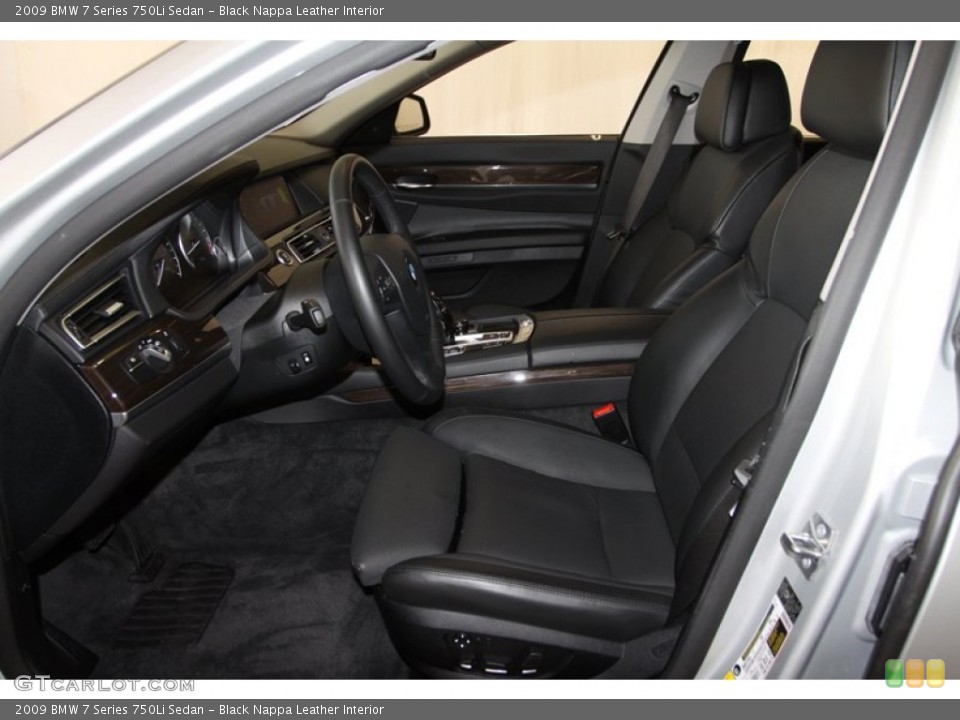 Black Nappa Leather Interior Front Seat for the 2009 BMW 7 Series 750Li Sedan #76465774