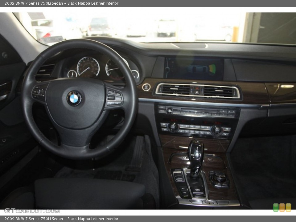 Black Nappa Leather Interior Dashboard for the 2009 BMW 7 Series 750Li Sedan #76465829
