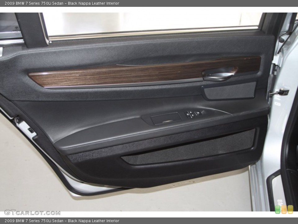 Black Nappa Leather Interior Door Panel for the 2009 BMW 7 Series 750Li Sedan #76465887