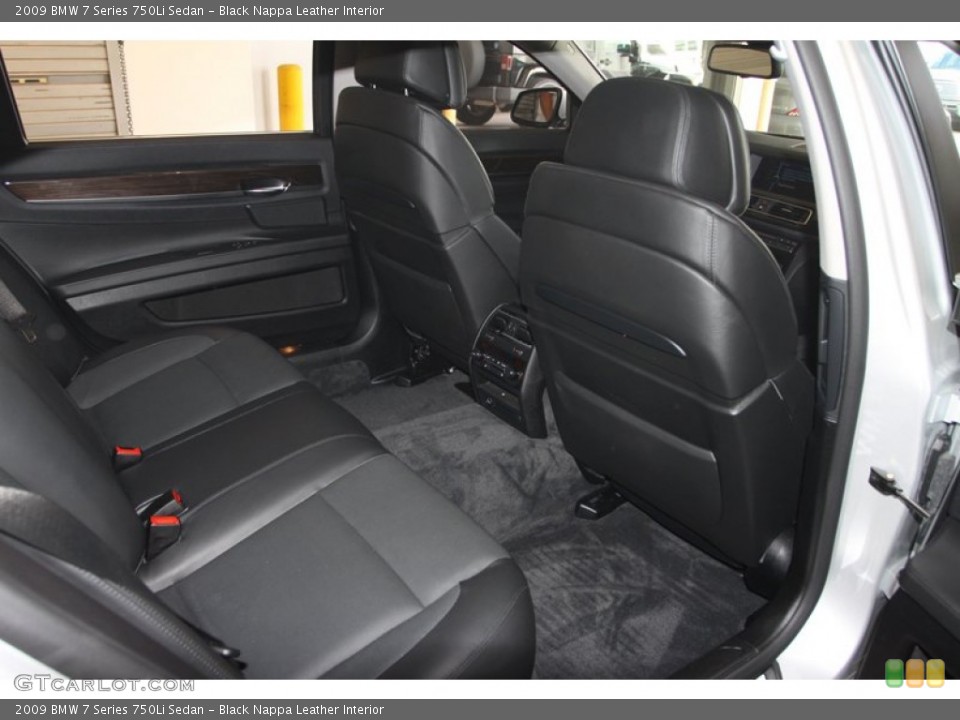 Black Nappa Leather Interior Rear Seat for the 2009 BMW 7 Series 750Li Sedan #76466174
