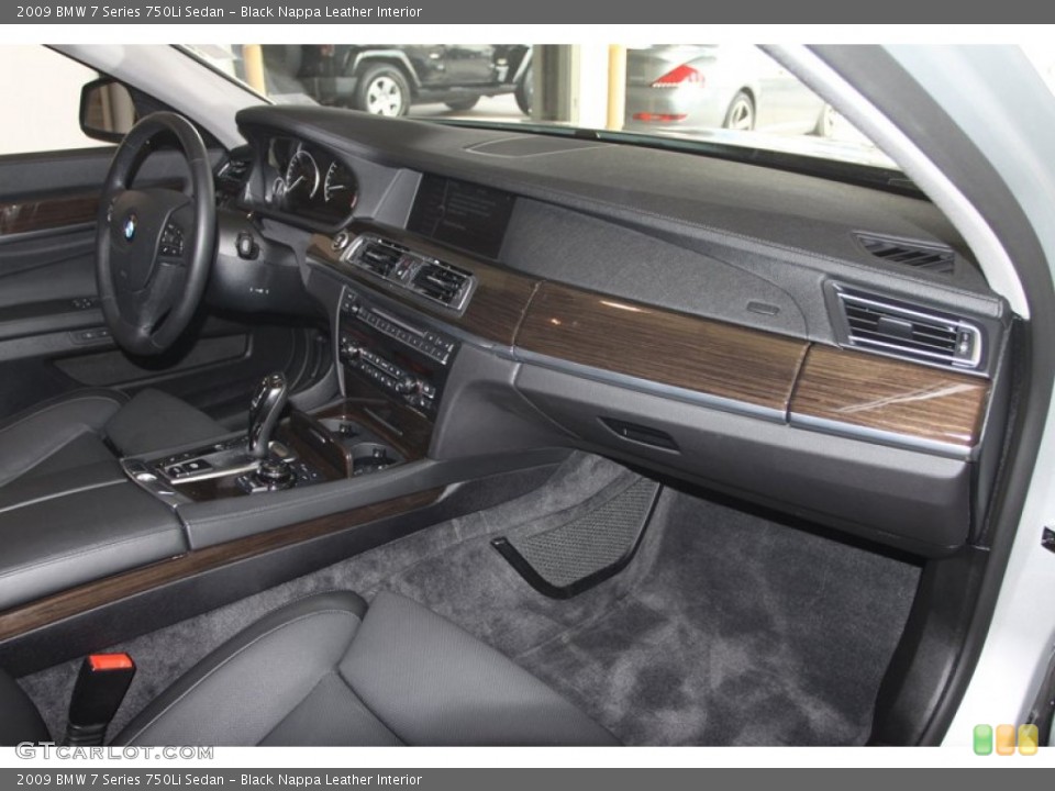 Black Nappa Leather Interior Dashboard for the 2009 BMW 7 Series 750Li Sedan #76466225