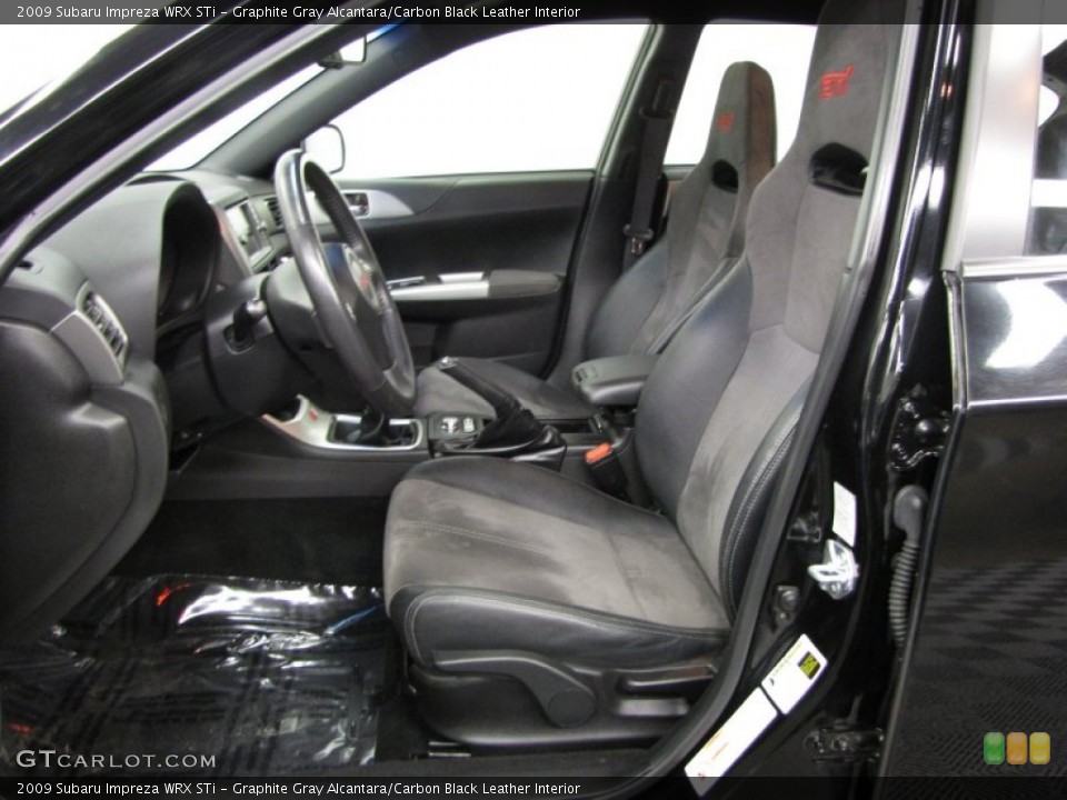 Graphite Gray Alcantara/Carbon Black Leather Interior Photo for the 2009 Subaru Impreza WRX STi #76467434