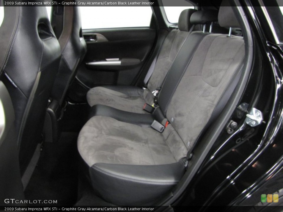 Graphite Gray Alcantara/Carbon Black Leather Interior Rear Seat for the 2009 Subaru Impreza WRX STi #76467449