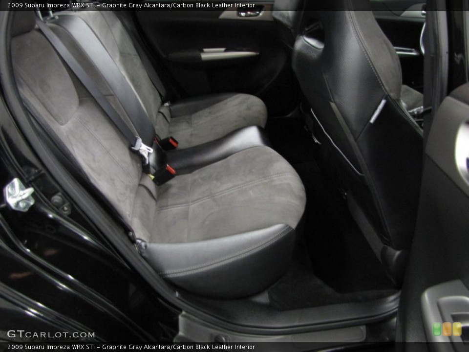 Graphite Gray Alcantara/Carbon Black Leather Interior Rear Seat for the 2009 Subaru Impreza WRX STi #76467458