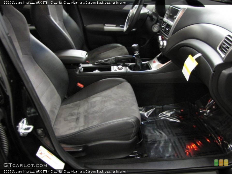 Graphite Gray Alcantara/Carbon Black Leather Interior Front Seat for the 2009 Subaru Impreza WRX STi #76467470