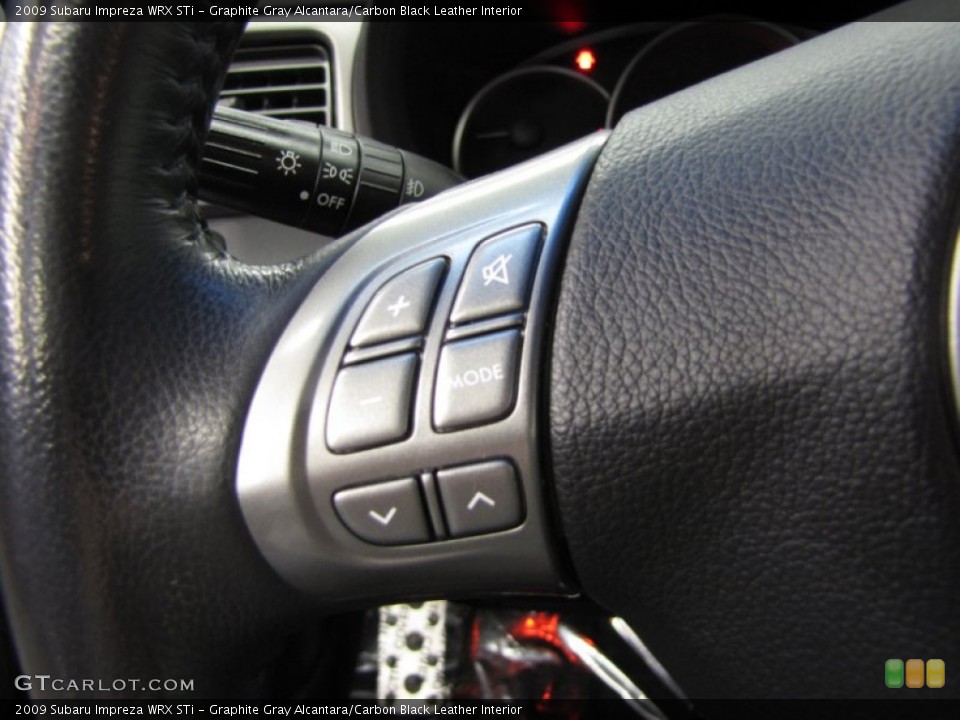 Graphite Gray Alcantara/Carbon Black Leather Interior Controls for the 2009 Subaru Impreza WRX STi #76467562