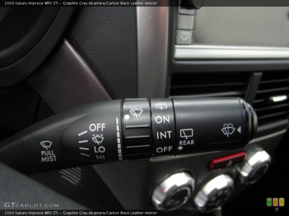 Graphite Gray Alcantara/Carbon Black Leather Interior Controls for the 2009 Subaru Impreza WRX STi #76467602