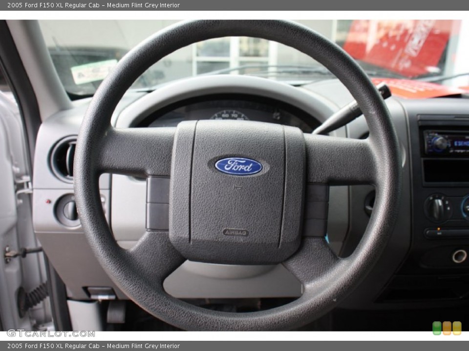 Medium Flint Grey Interior Steering Wheel for the 2005 Ford F150 XL Regular Cab #76468866