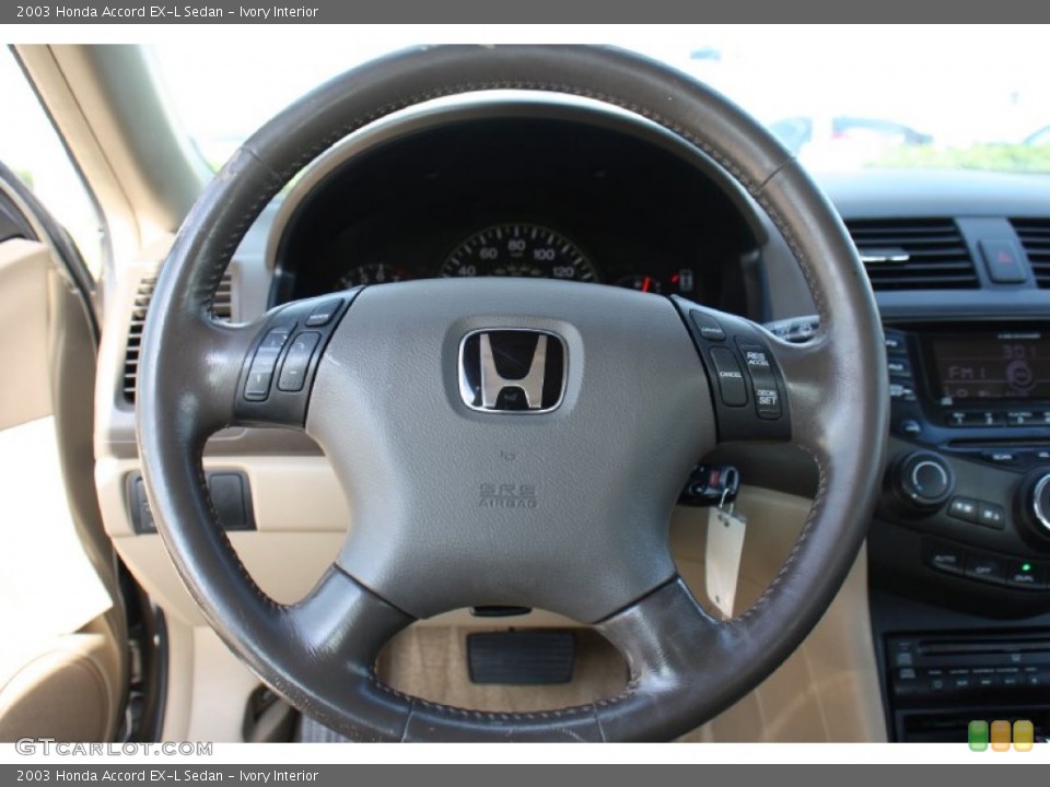 Ivory Interior Steering Wheel for the 2003 Honda Accord EX-L Sedan #76470230