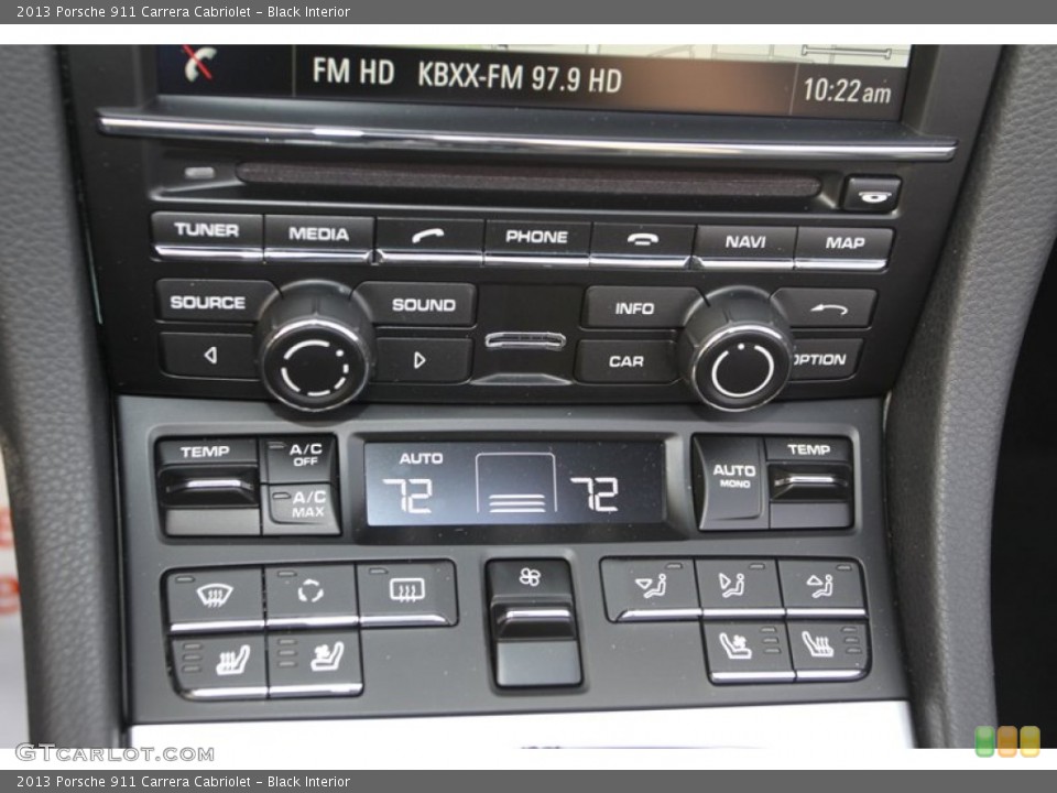 Black Interior Controls for the 2013 Porsche 911 Carrera Cabriolet #76470959
