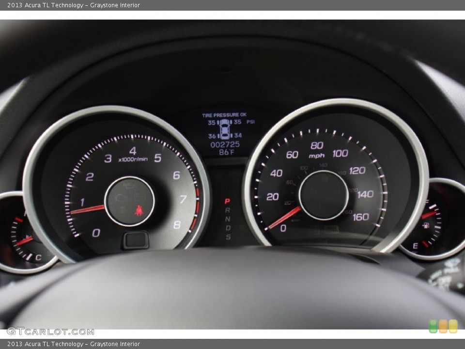 Graystone Interior Gauges for the 2013 Acura TL Technology #76471313