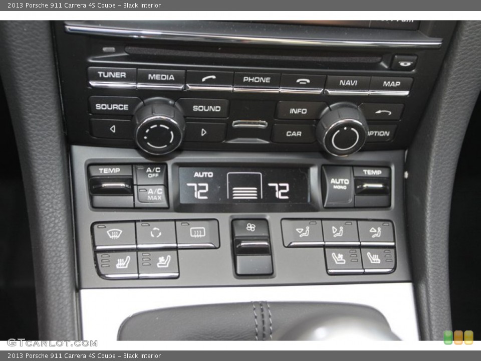 Black Interior Controls for the 2013 Porsche 911 Carrera 4S Coupe #76471706