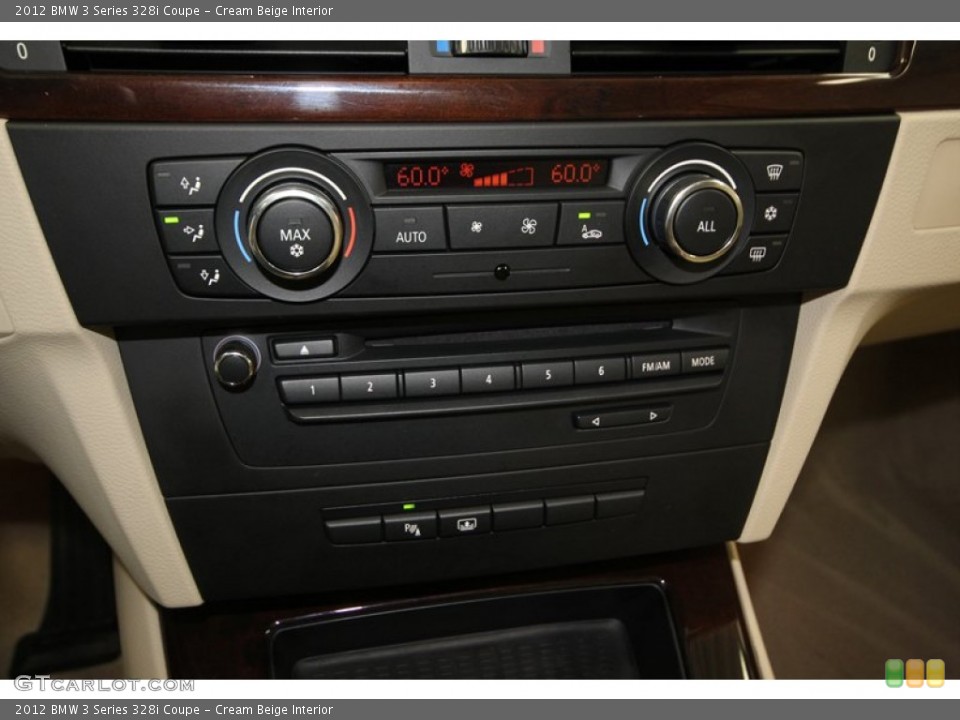 Cream Beige Interior Controls for the 2012 BMW 3 Series 328i Coupe #76472009