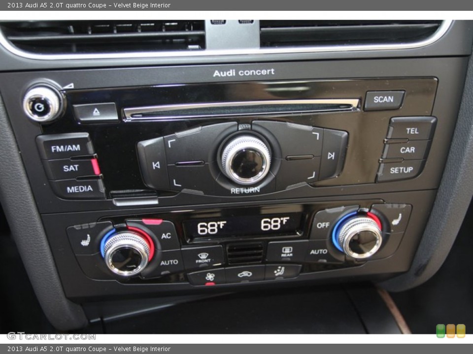 Velvet Beige Interior Controls for the 2013 Audi A5 2.0T quattro Coupe #76472660