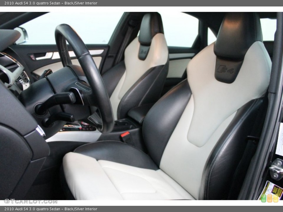 Black/Silver Interior Front Seat for the 2010 Audi S4 3.0 quattro Sedan #76477142