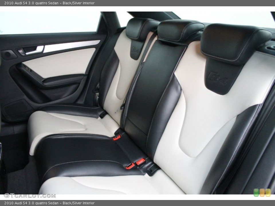 Black/Silver Interior Rear Seat for the 2010 Audi S4 3.0 quattro Sedan #76477168