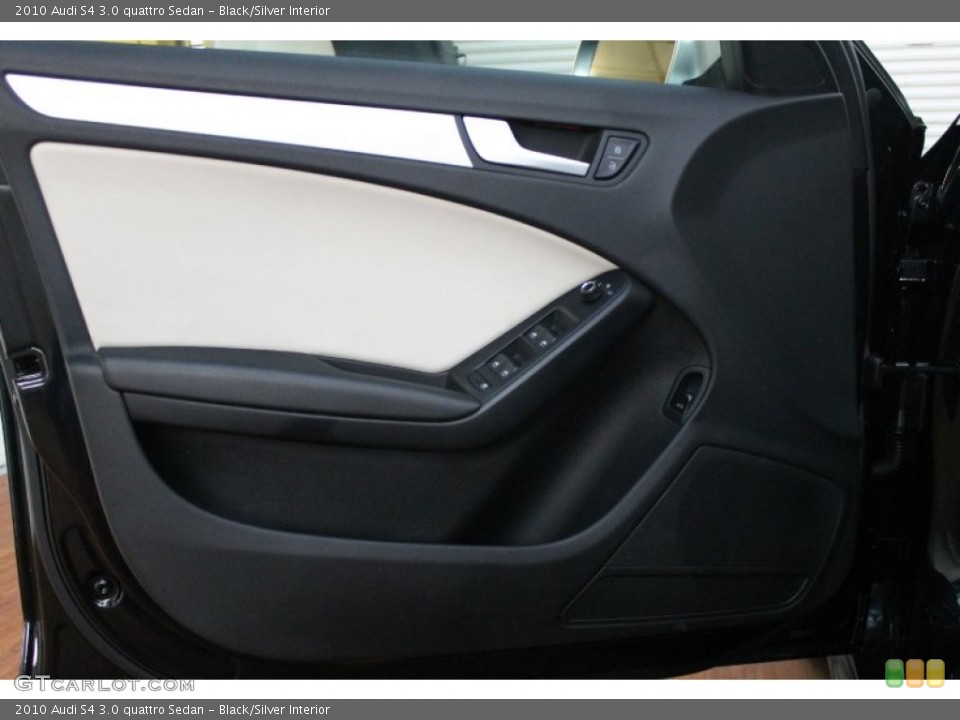 Black/Silver Interior Door Panel for the 2010 Audi S4 3.0 quattro Sedan #76477250