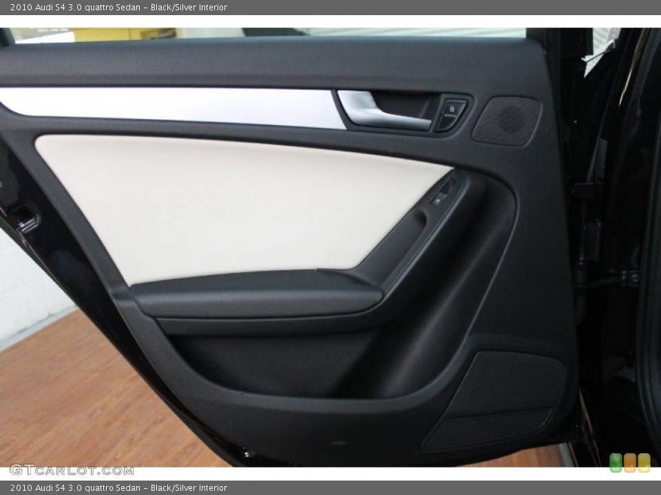 Black/Silver Interior Door Panel for the 2010 Audi S4 3.0 quattro Sedan #76477274