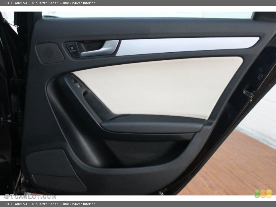 Black/Silver Interior Door Panel for the 2010 Audi S4 3.0 quattro Sedan #76477283