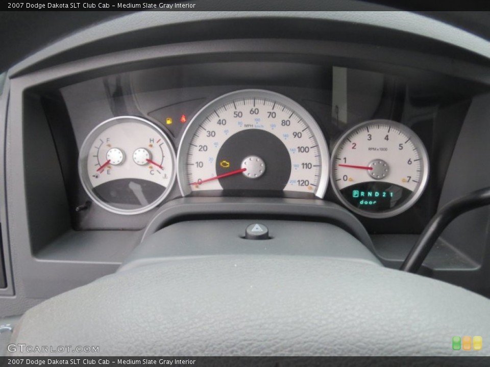 Medium Slate Gray Interior Gauges for the 2007 Dodge Dakota SLT Club Cab #76479544