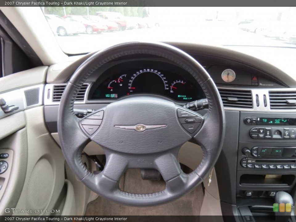 Dark Khaki/Light Graystone Interior Steering Wheel for the 2007 Chrysler Pacifica Touring #76481537