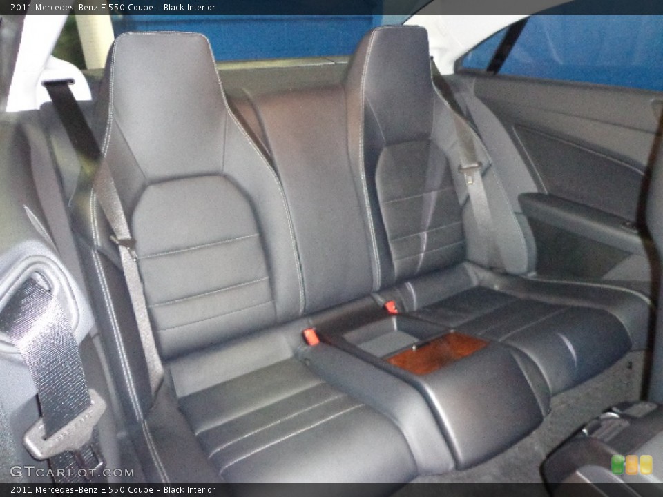 Black Interior Rear Seat for the 2011 Mercedes-Benz E 550 Coupe #76485512