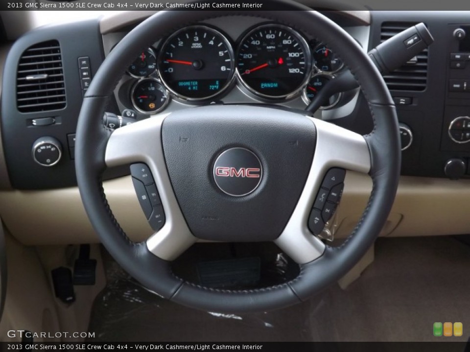 Very Dark Cashmere/Light Cashmere Interior Steering Wheel for the 2013 GMC Sierra 1500 SLE Crew Cab 4x4 #76486328