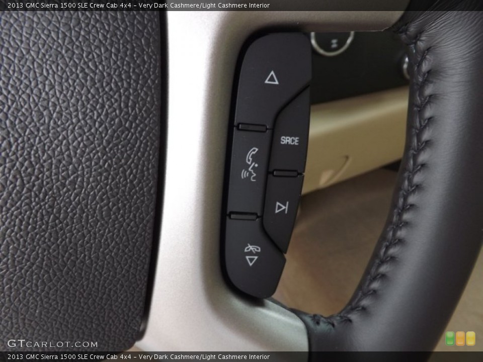 Very Dark Cashmere/Light Cashmere Interior Controls for the 2013 GMC Sierra 1500 SLE Crew Cab 4x4 #76486340