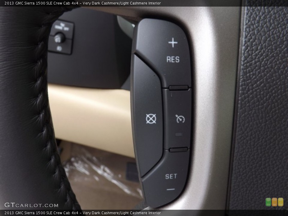 Very Dark Cashmere/Light Cashmere Interior Controls for the 2013 GMC Sierra 1500 SLE Crew Cab 4x4 #76486351