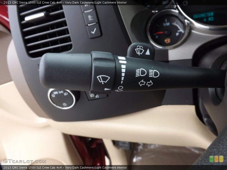 Very Dark Cashmere/Light Cashmere Interior Controls for the 2013 GMC Sierra 1500 SLE Crew Cab 4x4 #76486377