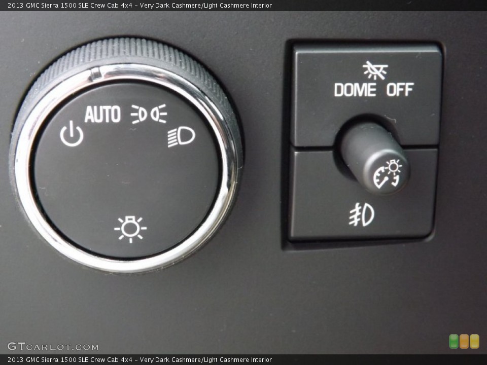 Very Dark Cashmere/Light Cashmere Interior Controls for the 2013 GMC Sierra 1500 SLE Crew Cab 4x4 #76486392