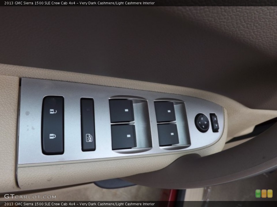 Very Dark Cashmere/Light Cashmere Interior Controls for the 2013 GMC Sierra 1500 SLE Crew Cab 4x4 #76486523