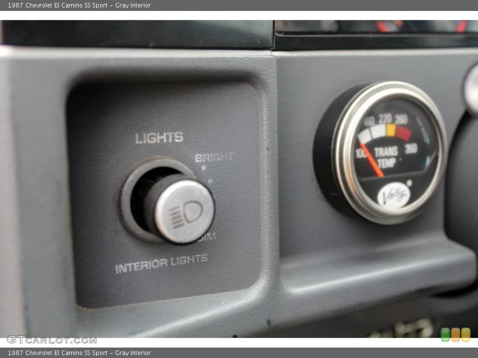 Gray Interior Controls for the 1987 Chevrolet El Camino SS Sport #76489118