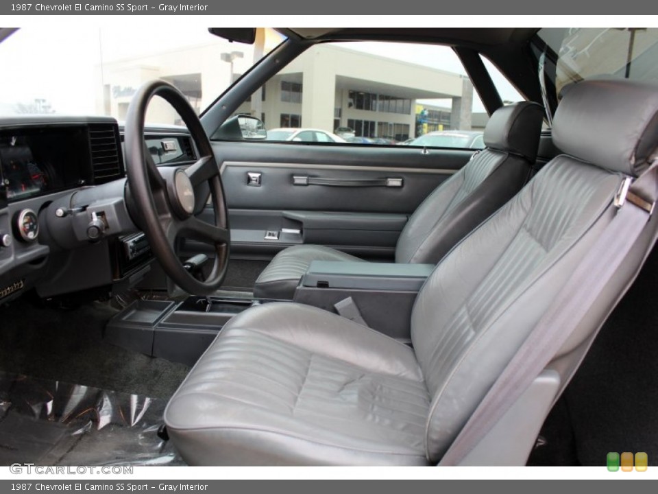 Gray Interior Photo for the 1987 Chevrolet El Camino SS Sport #76489148