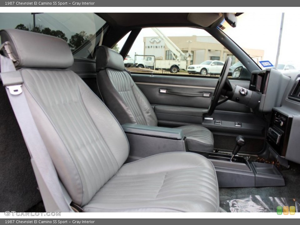 Gray Interior Front Seat for the 1987 Chevrolet El Camino SS Sport #76489163