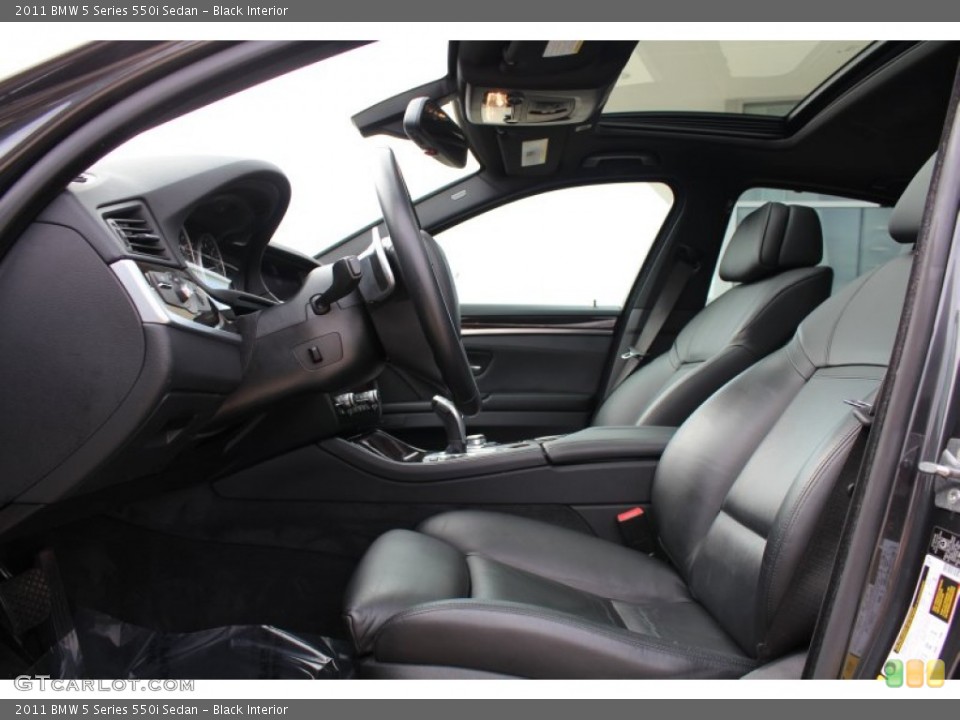 Black Interior Front Seat for the 2011 BMW 5 Series 550i Sedan #76489964