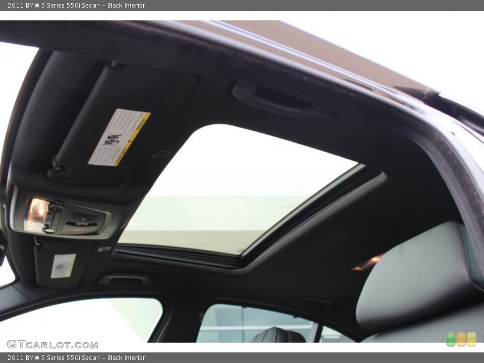 Black Interior Sunroof for the 2011 BMW 5 Series 550i Sedan #76490036