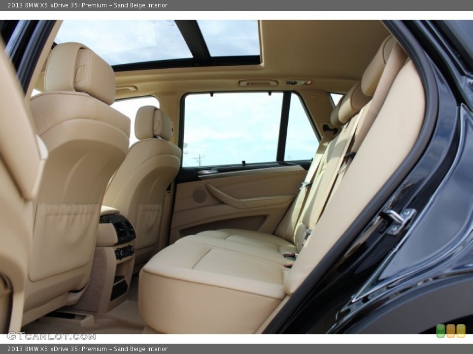 Sand Beige Interior Rear Seat for the 2013 BMW X5 xDrive 35i Premium #76491446