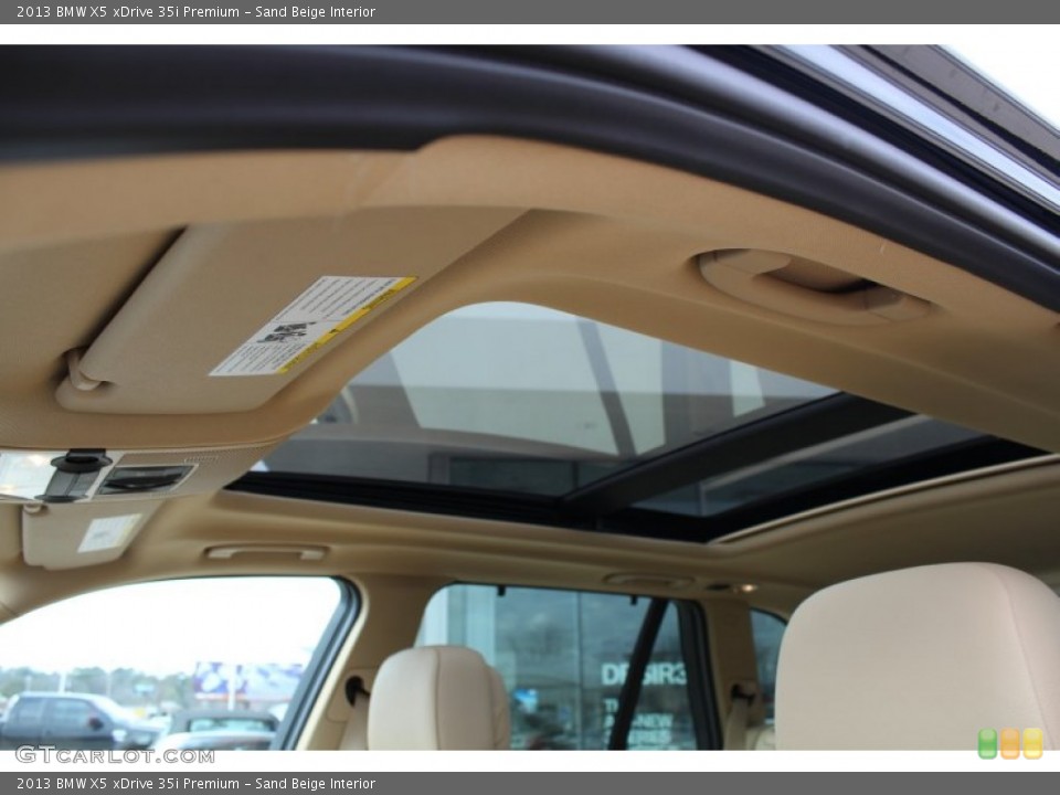 Sand Beige Interior Sunroof for the 2013 BMW X5 xDrive 35i Premium #76491488