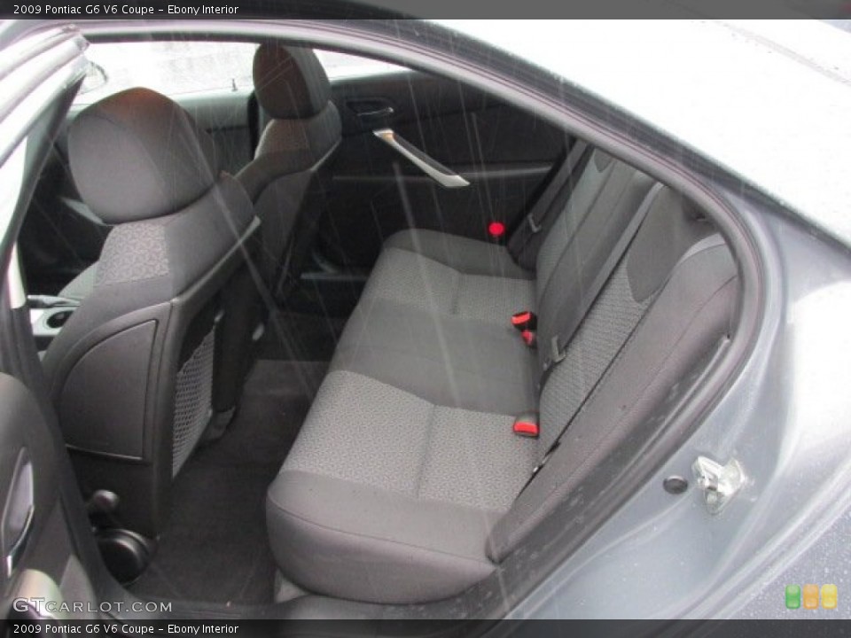 Ebony Interior Rear Seat for the 2009 Pontiac G6 V6 Coupe #76493801