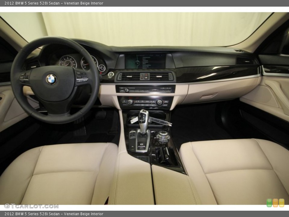 Venetian Beige Interior Dashboard for the 2012 BMW 5 Series 528i Sedan #76496325