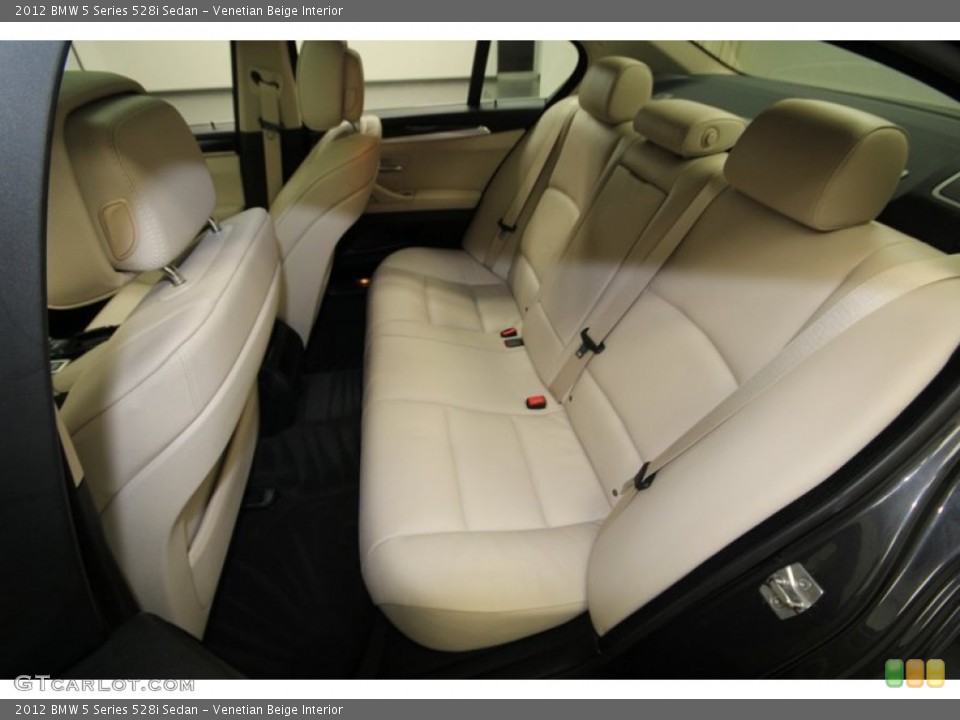 Venetian Beige Interior Rear Seat for the 2012 BMW 5 Series 528i Sedan #76496355