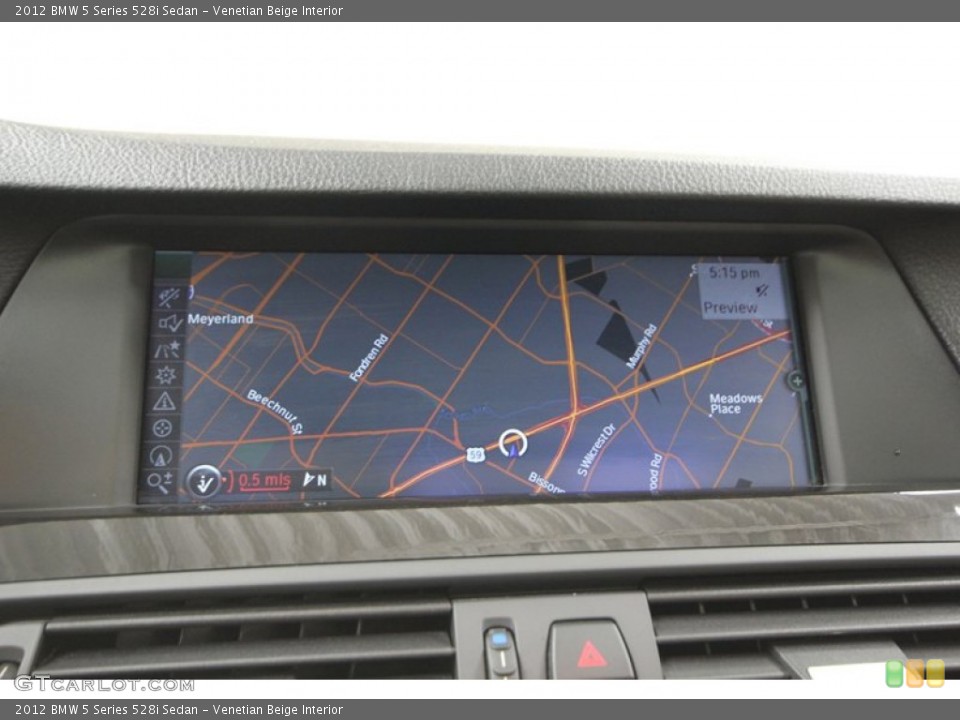 Venetian Beige Interior Navigation for the 2012 BMW 5 Series 528i Sedan #76496379