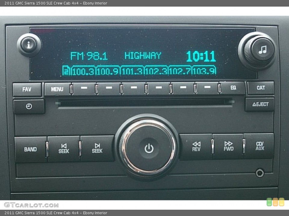 Ebony Interior Audio System for the 2011 GMC Sierra 1500 SLE Crew Cab 4x4 #76500557