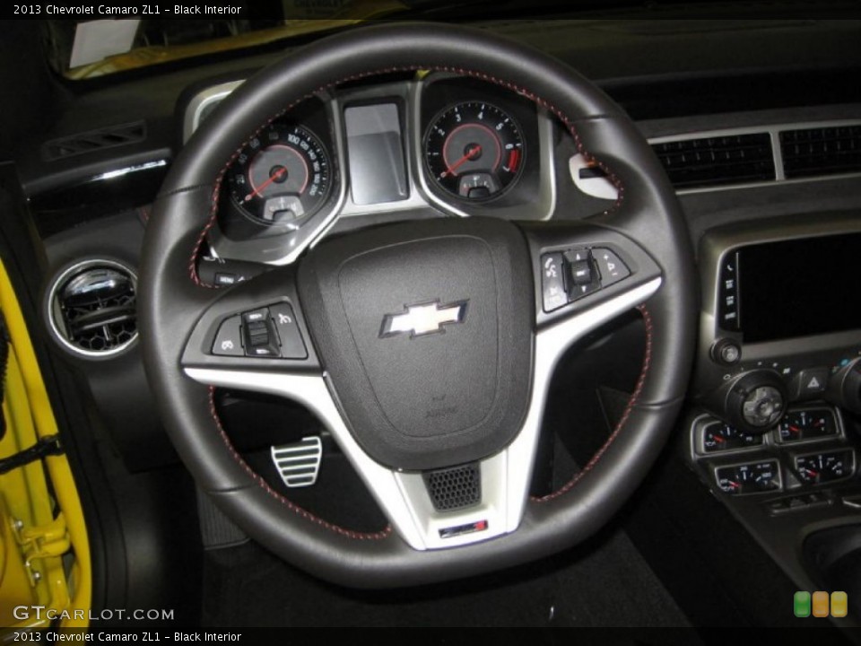 Black Interior Steering Wheel for the 2013 Chevrolet Camaro ZL1 #76500680