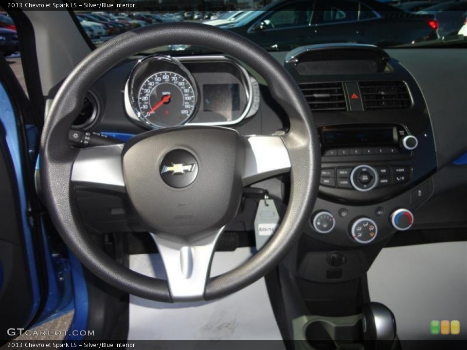 Silver/Blue Interior Steering Wheel for the 2013 Chevrolet Spark LS #76502551