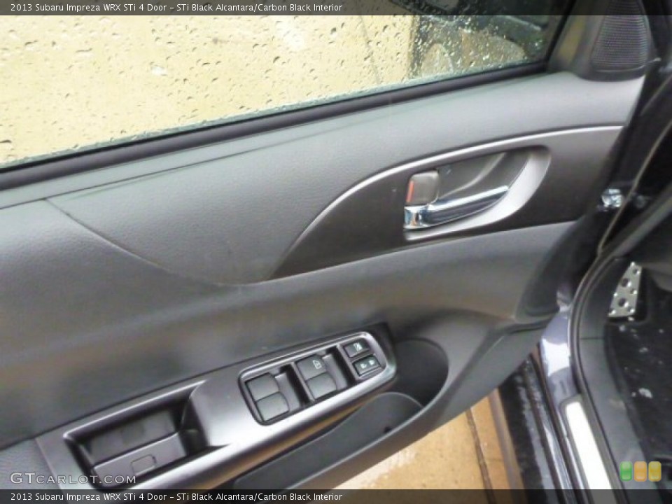 STi Black Alcantara/Carbon Black Interior Door Panel for the 2013 Subaru Impreza WRX STi 4 Door #76502979